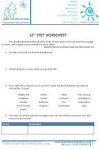 12th Step Worksheet